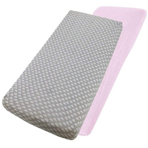 Crib Jersey Fitted Sheets 100% Cotton 40x90cm - Pack Of 2 - Fits All Models - For Your Little One