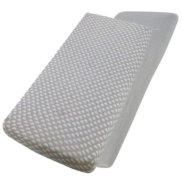 Crib Jersey Fitted Sheets 100% Cotton 40x90cm - Pack Of 2 - Fits All Models - For Your Little One
