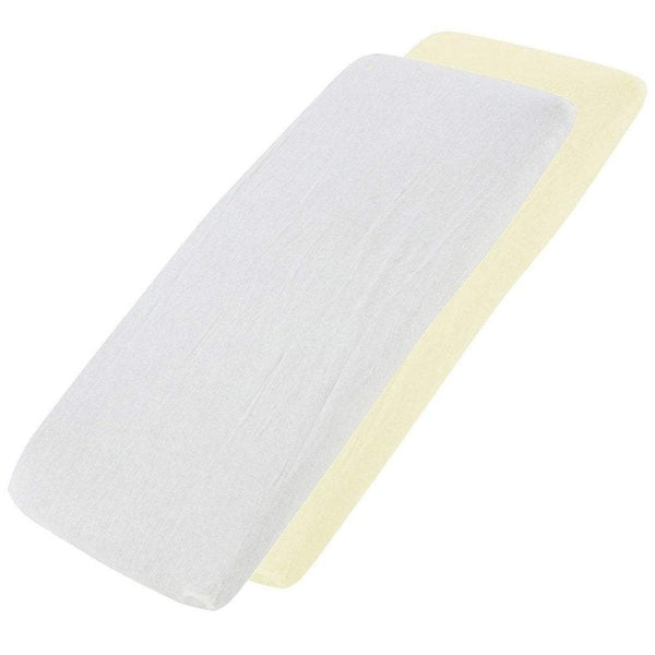 Crib Jersey Fitted Sheets 100% Cotton 40x90cm - Pack Of 2 - Fits All Models - For Your Little One
