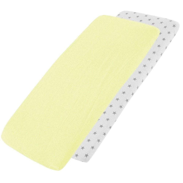 Crib Jersey Fitted Sheets 100% Cotton 40x90cm - Pack Of 4 - Fits All Models - For Your Little One