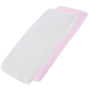 Crib Jersey Fitted Sheets 100% Cotton 40x90cm - Pack Of 4 - Fits All Models - For Your Little One