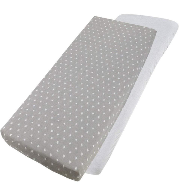 Crib Jersey Fitted Sheets 100% Cotton 40x90cm - Pack Of 4 - Fits All Models - For Your Little One
