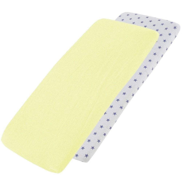 Crib Jersey Fitted Sheets 100% Cotton 40x90cm - Pack Of 4 - Fits All Models - For Your Little One