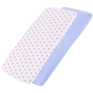 Crib Jersey Fitted Sheets 100% Cotton 40x90cm - Pack Of 4 - Fits All Models - For Your Little One