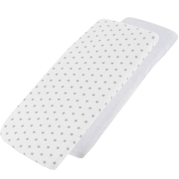 Crib Jersey Fitted Sheets 100% Cotton 40x90cm - Pack Of 4 - Fits All Models - For Your Little One