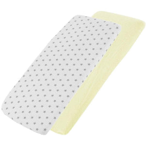 Crib Jersey Fitted Sheets 100% Cotton 40x90cm - Pack Of 4 - Fits All Models - For Your Little One