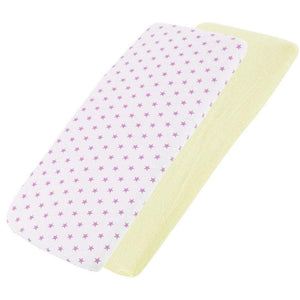 Crib Jersey Fitted Sheets 100% Cotton 40x90cm - Pack Of 4 - Fits All Models - For Your Little One