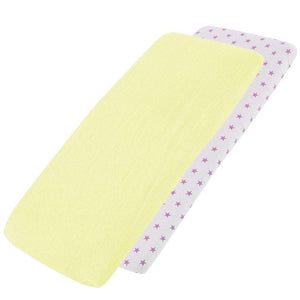 Crib Jersey Fitted Sheets 100% Cotton 40x90cm - Pack Of 4 - Fits All Models - For Your Little One