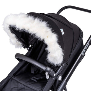 Pram Fur Hood Trim Attachment for Pushchair Compatible with ABC Design - For Your Little One