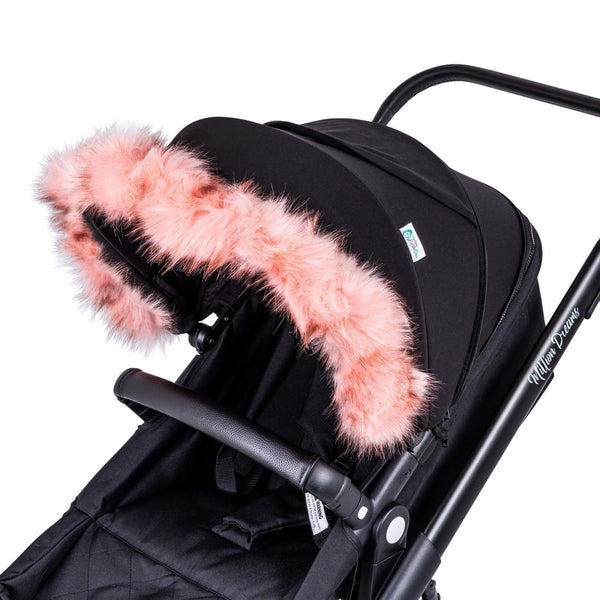 Pram Fur Hood Trim Attachment for Pushchair Compatible with ABC Design - For Your Little One
