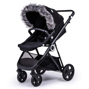 Pram Fur Hood Trim Attachment for Pushchair Compatible with ABC Design - For Your Little One
