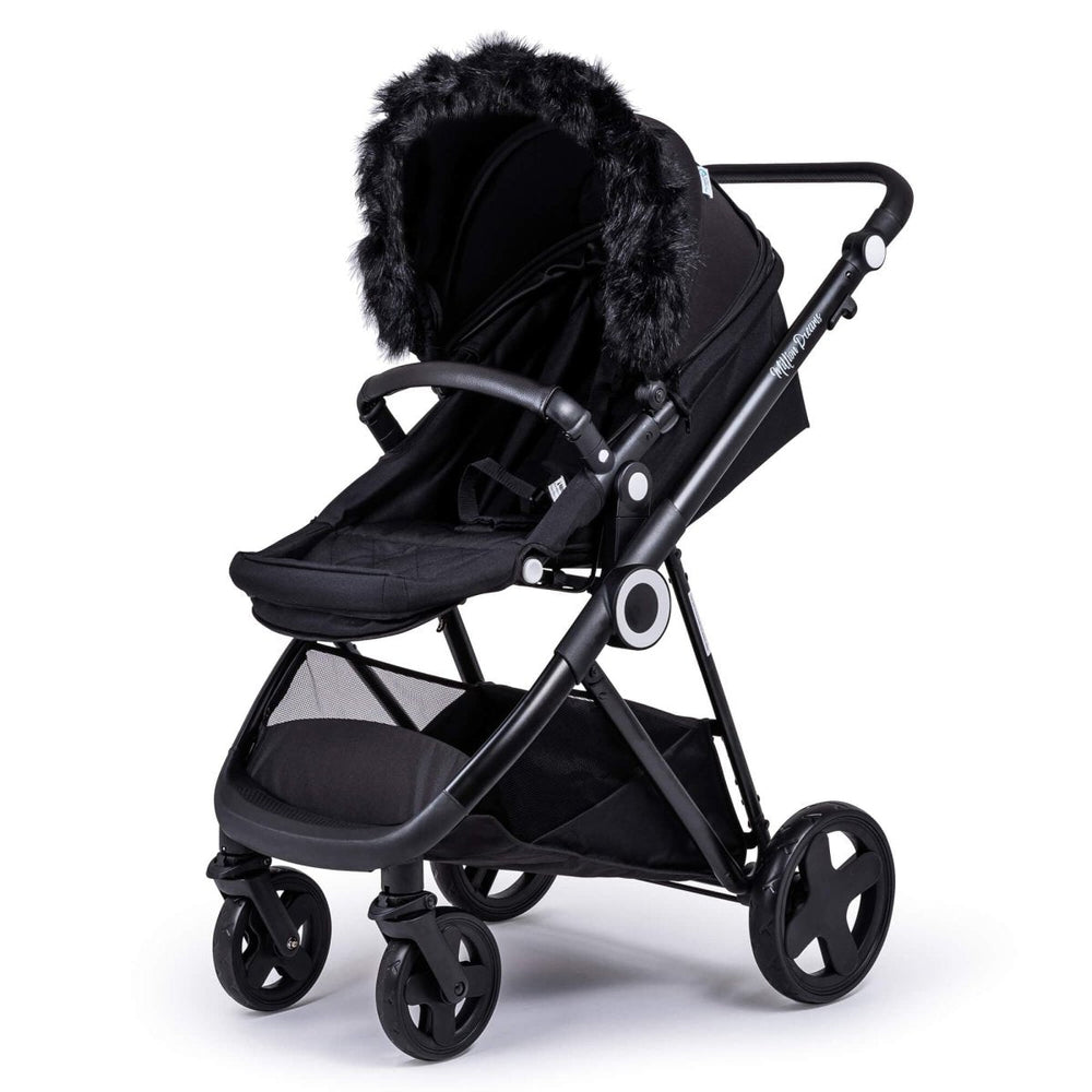 Pram Fur Hood Trim Attachment for Pushchair Compatible with Bebecar - For Your Little One