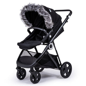 Pram Fur Hood Trim Attachment For Pushchair Compatible with Ickle Bubba - For Your Little One
