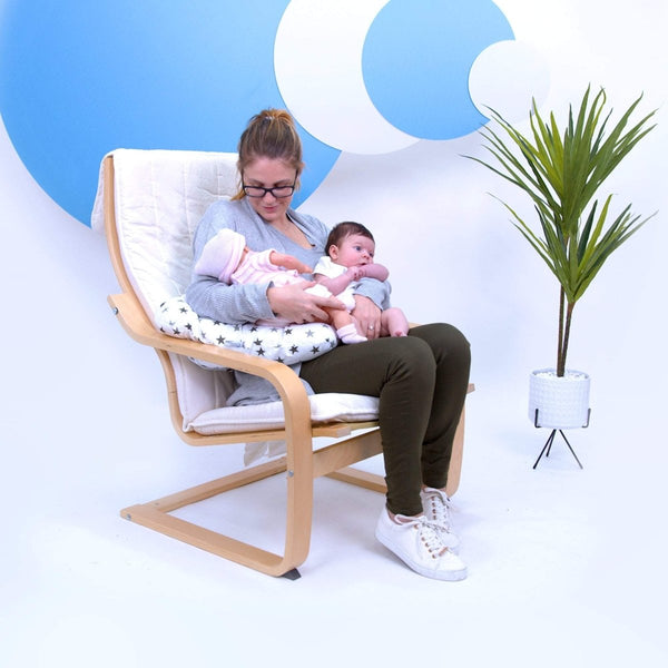 Twin Pregnancy Nursing Pillow - Silver Stars - For Your Little One